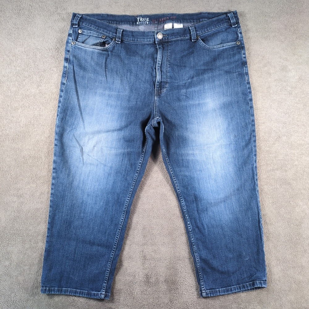 True Nation Cropped Jeans Womens 50x28 Cotton Stretch Everyday Wear Relaxed Fit